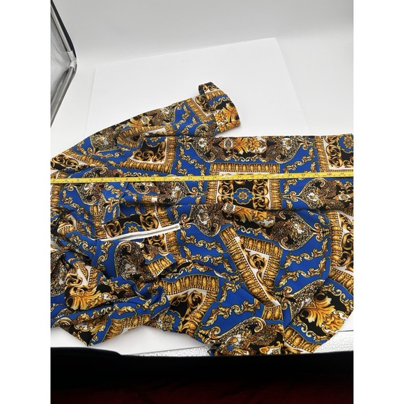 CATHY Women's Multi Color Tunic Sz L Sleeves Geometric Paisley Front Pockets/Zip - Picture 7 of 12